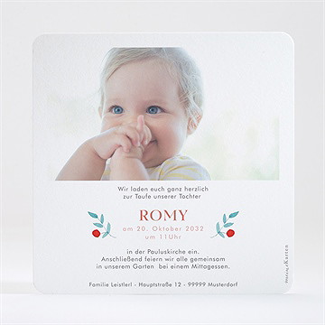 Einladung Taufe Blumenfrische - Vue 2