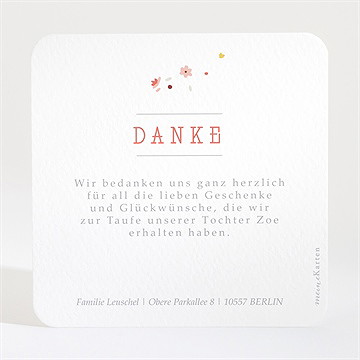 Dankeskarte Taufe blühendes glück - Vue 2