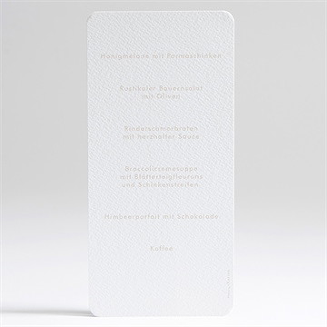 Menükarte Taufe kupfer schrift - Vue 2