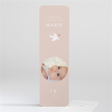 Andenken Taufe taube und blumenkranz