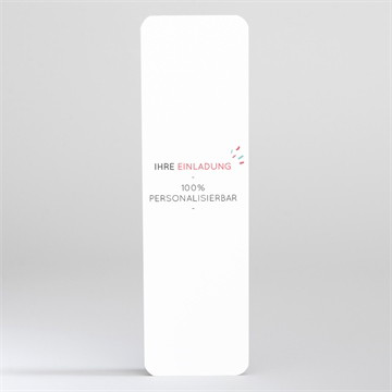 Hochzeitseinladung blanco - 5,3x19,4cm (n200351)