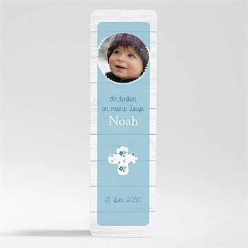 Andenken Taufe Blaue Schleife - Magnet