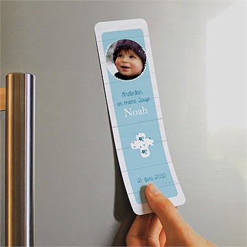 Andenken Taufe blaue schleife - magnet - Vue 2