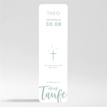 Andenken Taufe silbernes kreuz - magnet