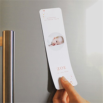 Andenken Taufe subtiles flechten - magnet - Vue 2