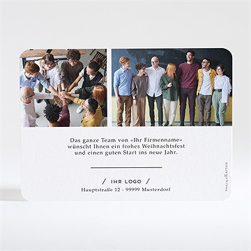 Weihnachtskarte Schick In Kraft - vue 4