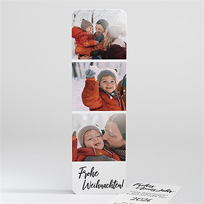 Weihnachtskarte weihnachtliches lesezeichen