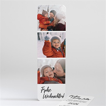 Weihnachtskarte weihnachtliches lesezeichen