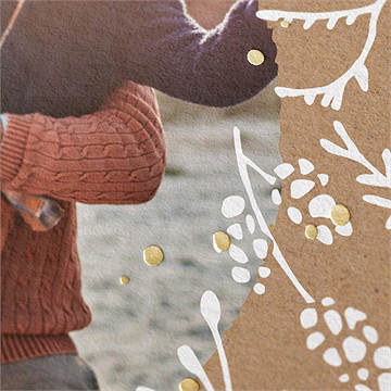 Weihnachtskarte Blätterwirbel - vue 2