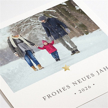 Weihnachtskarte Goldstern - vue 3