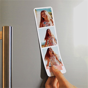 Dankeskarte Konfirmation fotoautomat rosa - magnet - Vue 2