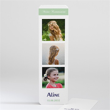 Andenken Kommunion Grüner Kommunionsgruß