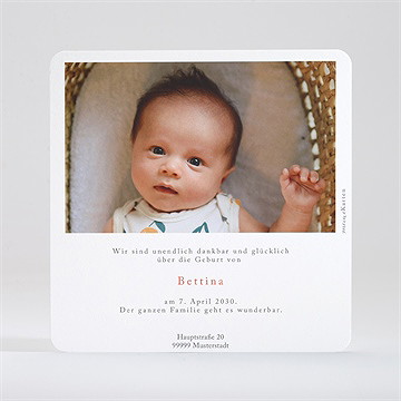 Geburtskarte Blumenstrauß - Gold - Vue 3