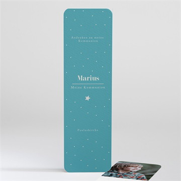 Andenken Kommunion silberner stern