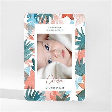 Geburtskarte Flower Power