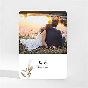 Dankeskarte Hochzeit herbstkranz - magnet