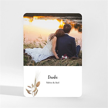 Dankeskarte Hochzeit herbstkranz - magnet