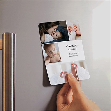 Geburtskarte Momentaufnahme - Magnet - Vue 2