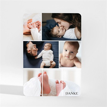 Dankeskarte Geburt momentaufnahme - magnet