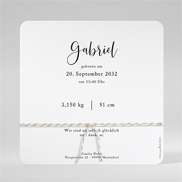 Geburtskarte unser kleiner schatz - vue 3