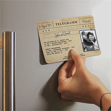 Hochzeitseinladung hochzeitstelegramm - magnet - Vue 2