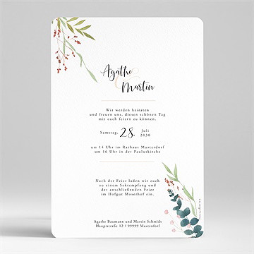 Hochzeitseinladung moderne schönheit - Vue 2