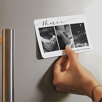 Dankeskarte Hochzeit Le Grand Jour - Magnet - Vue 2