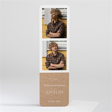 Andenken Konfirmation Fotocollage Kraftpapier