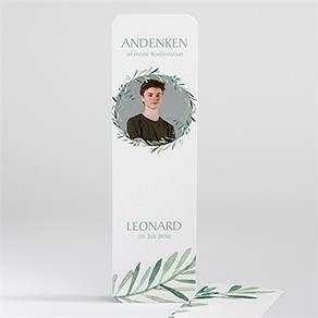 Andenken Konfirmation vergoldeter blumenkranz