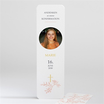 Andenken Konfirmation zarte pflanzenmalerei