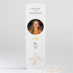 Andenken Konfirmation zarte pflanzenmalerei