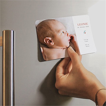 Geburtskarte Klatschmohn - Magnet - Vue 2