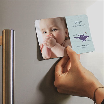 Geburtskarte Mein Kleiner Walfisch - Magnet - Vue 2