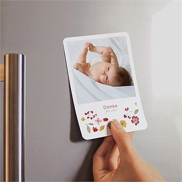 Dankeskarte Geburt herbstharmonie - magnet - Vue 2