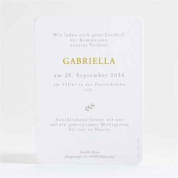 Einladung Kommunion wahrhaftigkeit - gold - Vue 4