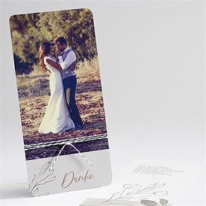 Dankeskarte Hochzeit elegante skizze
