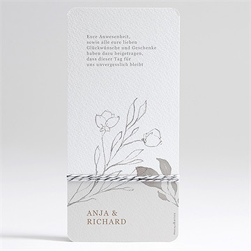 Dankeskarte Hochzeit Elegante Skizze - Vue 2