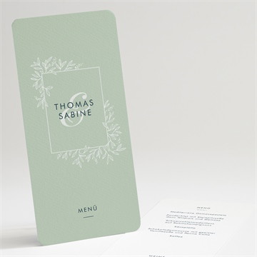 Menükarte Hochzeit Silberne skizze