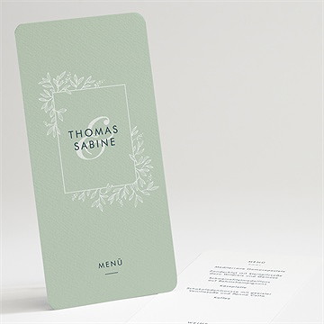 Menükarte Hochzeit silberne skizze