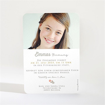 Einladungskarte Firmung Blumige Freude - Vue 2