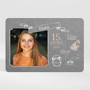 Einladungskarte Jugendweihe schieferglück