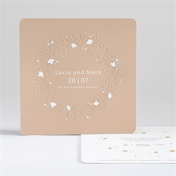 Einladung Hochzeitsjubiläum reliefkarte - 50 jahre