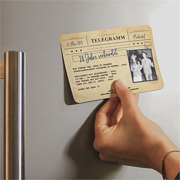 Einladung Hochzeitsjubiläum Telegramm Zum Jubiläum -Magnet - vue 2