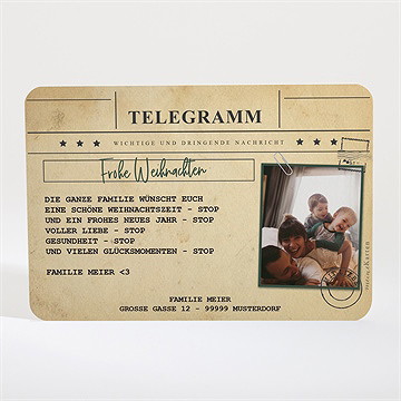 Weihnachtskarte Telegramm Zu Weihnachten