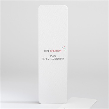 Lesezeichen Vorder- und Rückseite