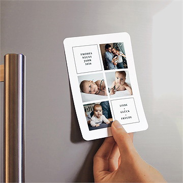 Weihnachtskarte mosaik mit 6 fotos - magnet - vue 2