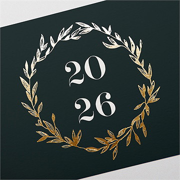 Weihnachtskarte Blattgold - vue 3