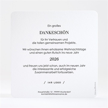 Weihnachtskarte Schlichte Eleganz - vue 4