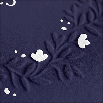 Weihnachtskarte Florale Prägung - vue 2