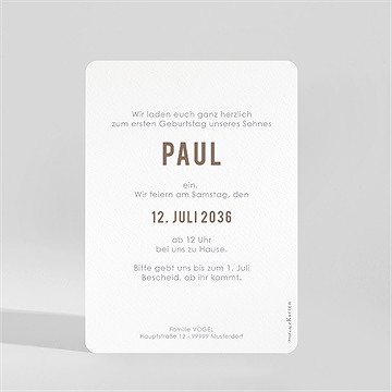 Geburtstagseinladung 1 jahr - Vue 2